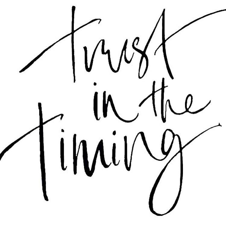 Trust the timing of your life что это значит