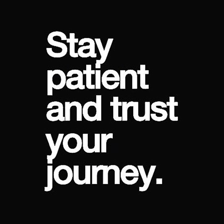 stay patient and trust the journey