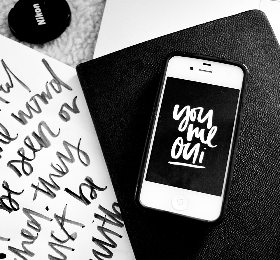 Melo and Co, you and me, you and me oui, wallpaper, download wallpaper, brush lettering, 