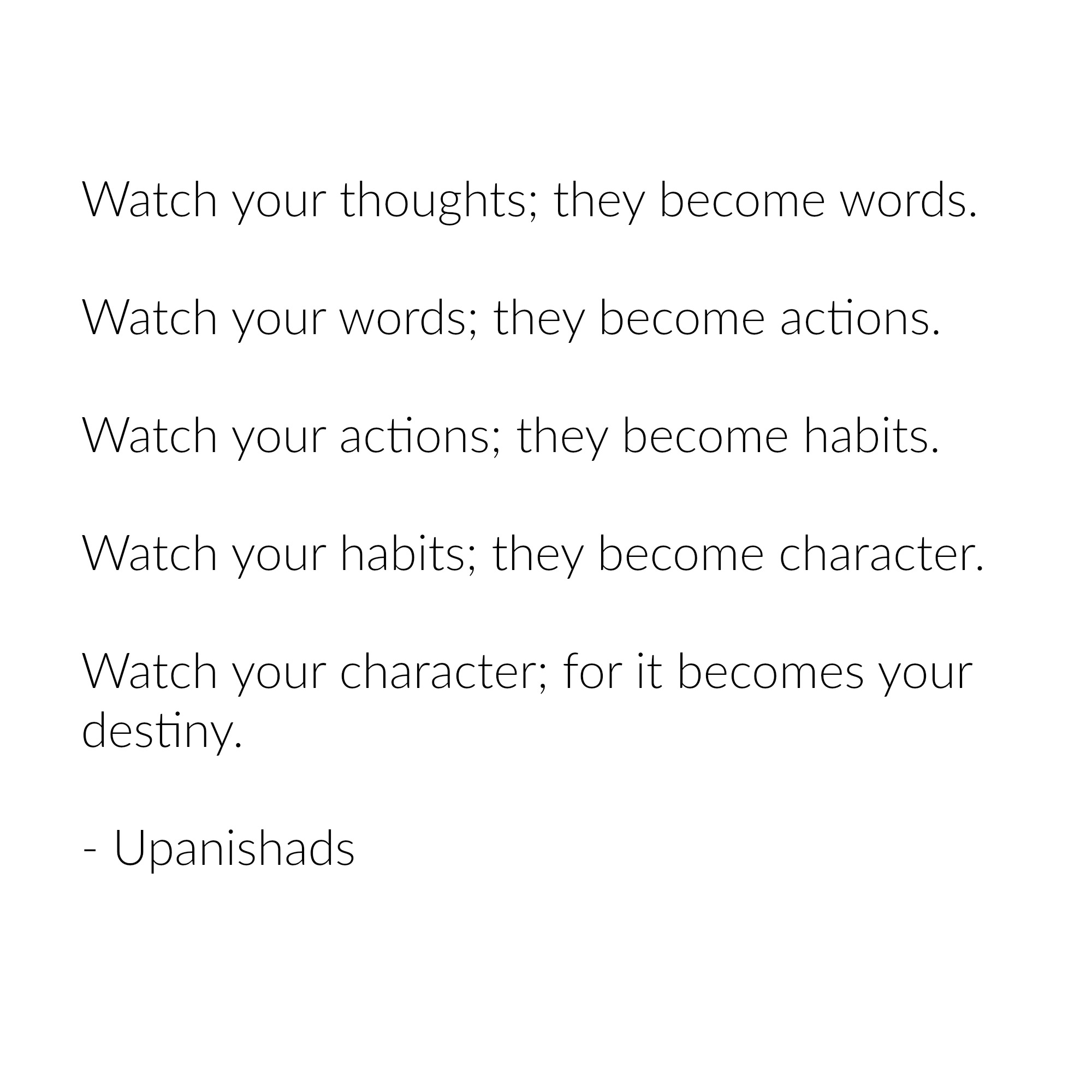 Upanishads quote your thoughts