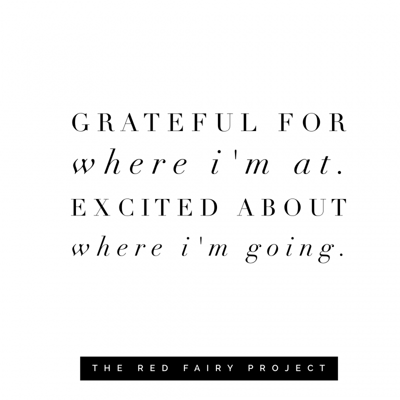 Start By Being Grateful For The Present Moment The Red Fairy Project