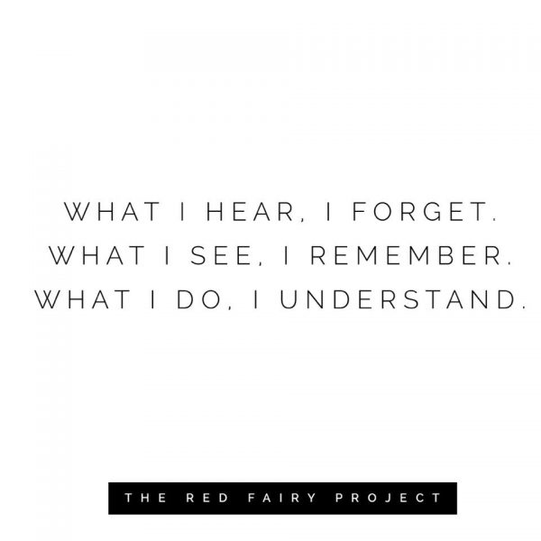 We Understand Through Experience The Red Fairy Project