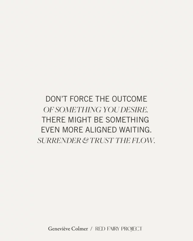 It’s all about taking aligned action and then surrendering. About having goals and desires but remaining open to even more incredible gifts to come our way ✨